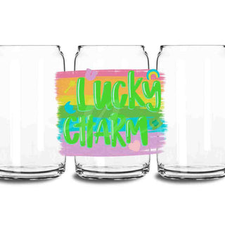 LUCKY CHARM DECAL UV DTF TRANSFER GLASS CAN WRAP