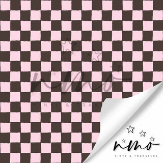 CHARCOAL & PINK CHECKERS