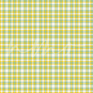 GREEN AND YELLOW EASTER PLAID OPAQUE VINYL
